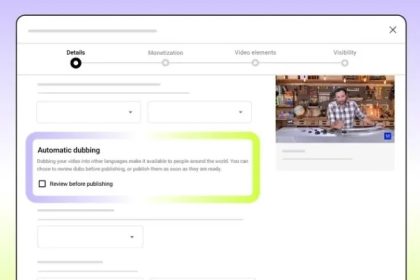 Automatic video dubbing feature