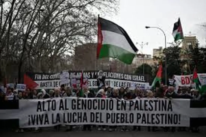 Demonstrations in Spain protesting the arms trade with the Zionist regime