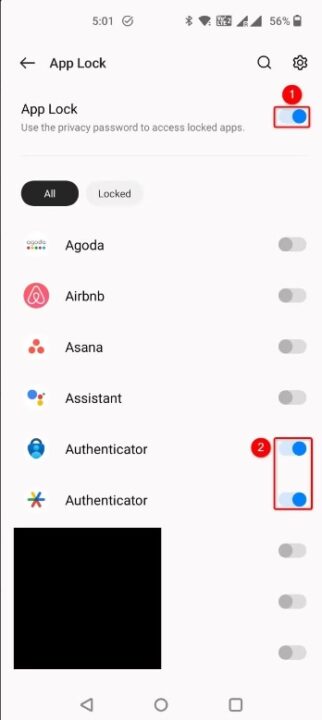 Lock or hide apps on Android