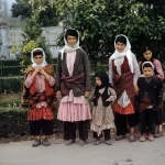 Historical photo of Gilan women's clothing, Ramsar photo location
