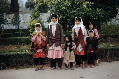 Historical photo of Gilan women's clothing, Ramsar photo location