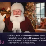 A picture of artificial intelligence Santa Claus