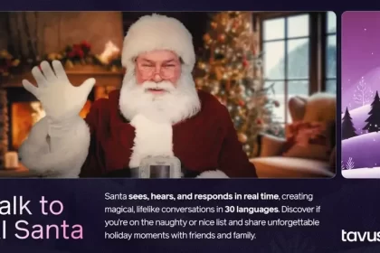 A picture of artificial intelligence Santa Claus