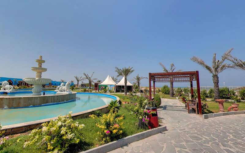 The area of ​​Taranj Kish Marine Hotel