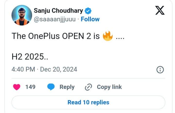 Delay in the launch of the OnePlus Open 2 phone