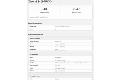 Poco X7 Neo phone in Gigbench benchmark