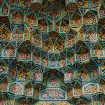 Moqrans work with turquoise flower tiles; Photo source: Wikimedia; Photographer: Ramin Rahmani Nejad Asil