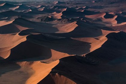 Wind patterns on the sands of the Namib desert