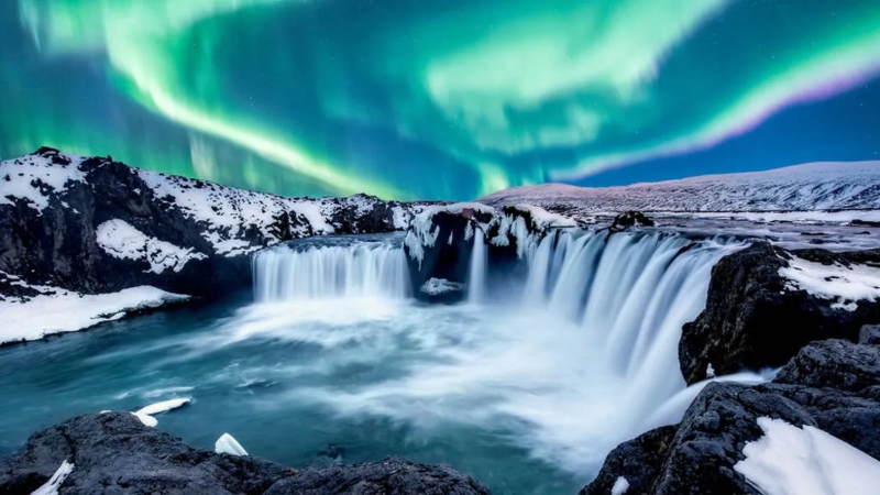 Iceland's Guadafoss waterfall; Photo source: timeout.com. Photographer: Unknown
