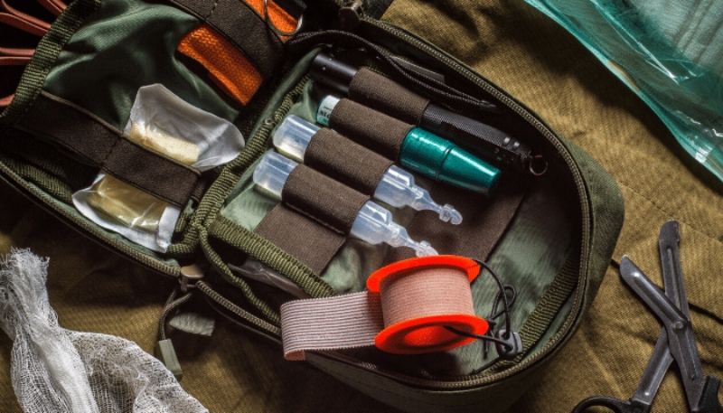 Assorted first aid kit; Photo source: thehuntingcompany.com. Photographer: Unknown