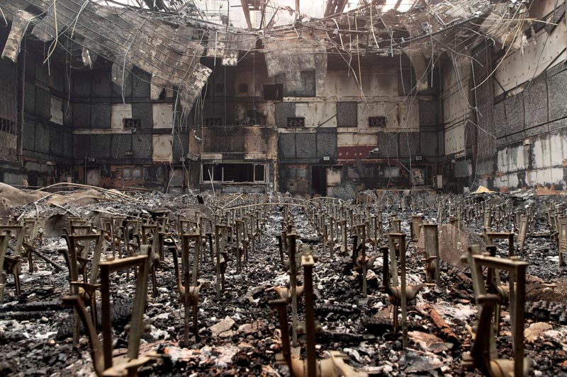 The school burned in the fire of Los Angeles; Photo source: Reuters; Photographer: Zaydee Sanchez