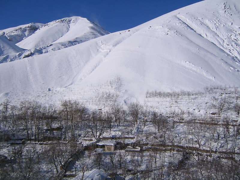Sangan village in the snow, photo source: pinorest.com, photographer: unknown