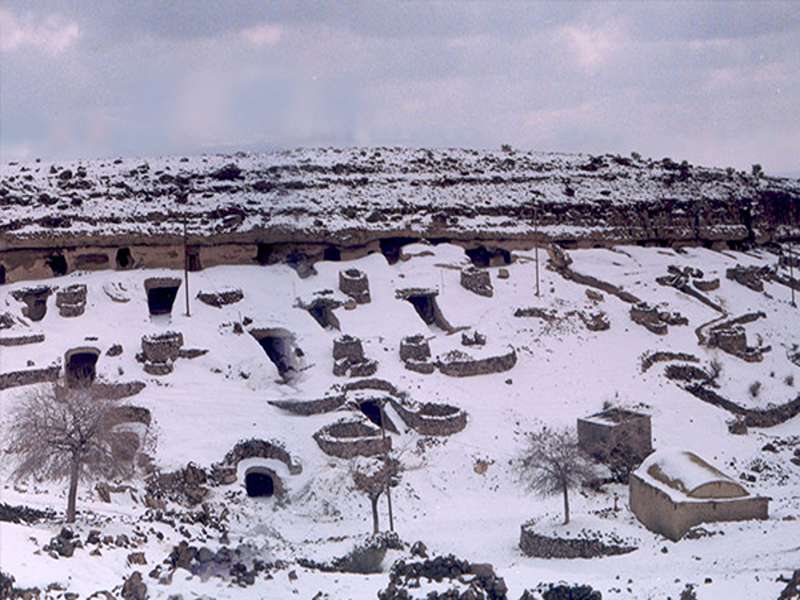 Meimand village in winter, photo source: aftabesobhonline.ir, photographer: unknown