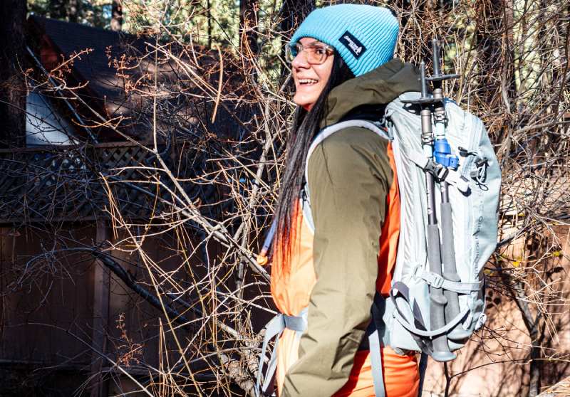 Women's backpack for hiking. Source: localfreshies.com website; Photographer: Unknown