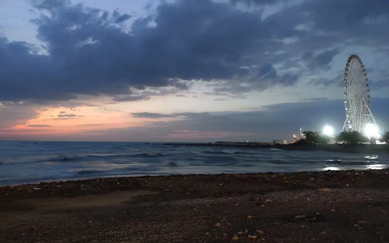 Bushehr Shahgab Park at night, photo source: Google Map, photographer: Azar Farehi