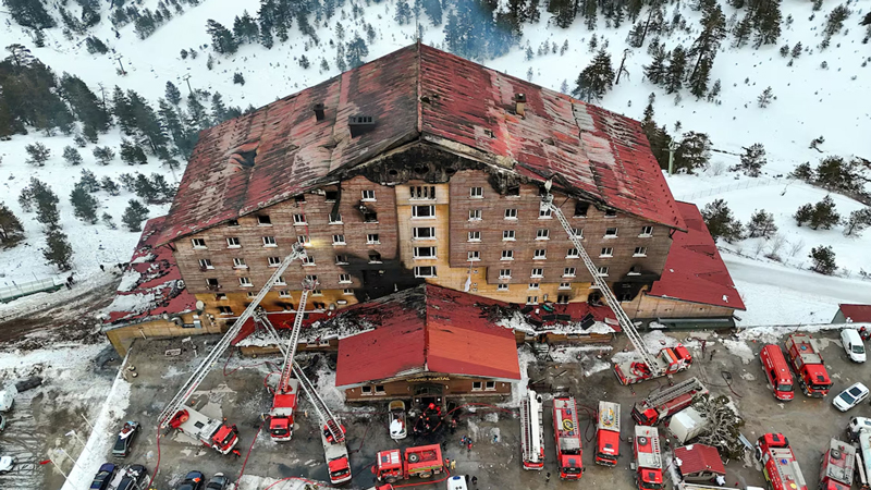 Hotel fire in Türkiye