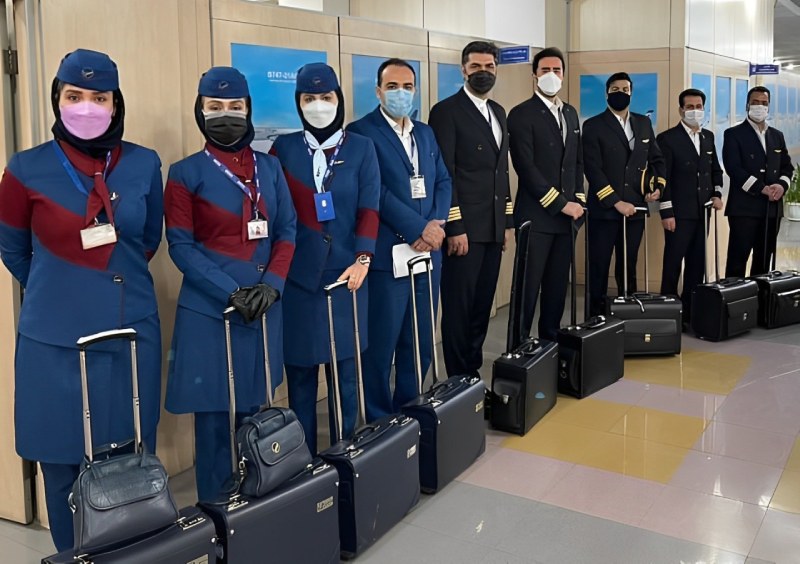 Meraj Airlines flight crew. Source: Instagram moeintailor; Photographer: Unknown