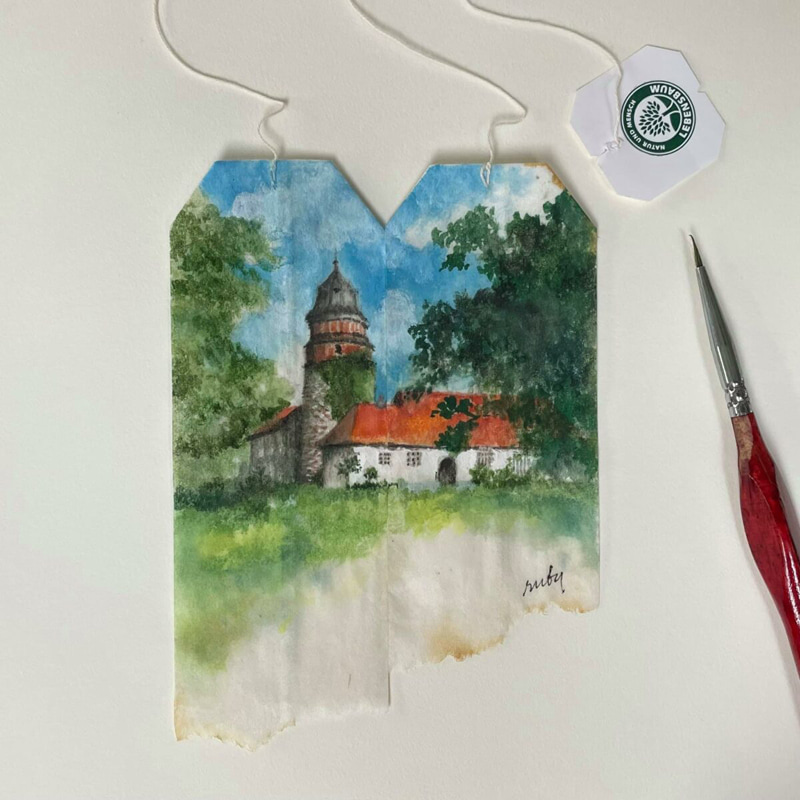 Painting an old building on T Bag