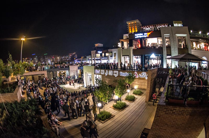 The gathering of Bam Land visitors at night; Photo source: Bamland Facebook page, photographer: unknown