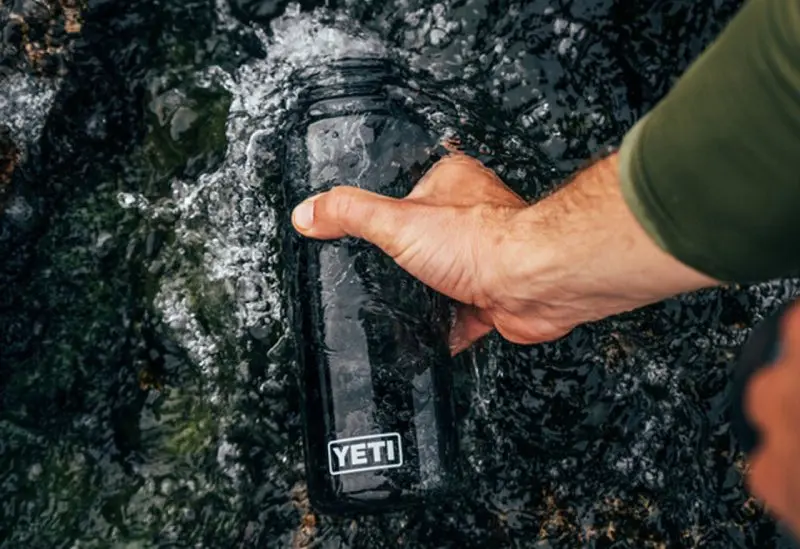 Yet brand water bottle. Source: Tylerstx.com website; Photographer: Unknown