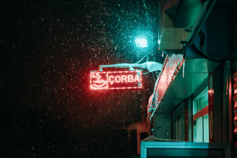 Neon Cafe Panel in Istanbul