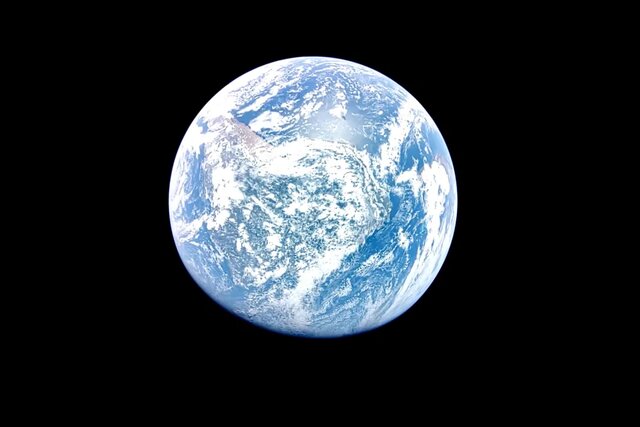 A unique view of our blue house from the point of view of