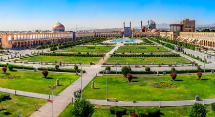 Panorama of Naqsh Jahan Square. Photographer: Reza Sobhani