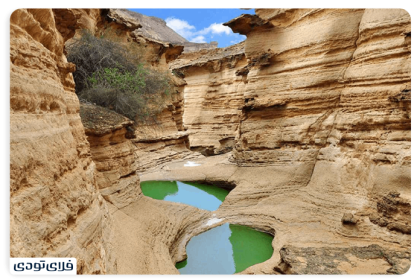 Where is Chahkouh Qeshm gorge?