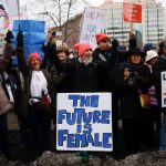 Demonstration of thousands of people against Trump's inauguration