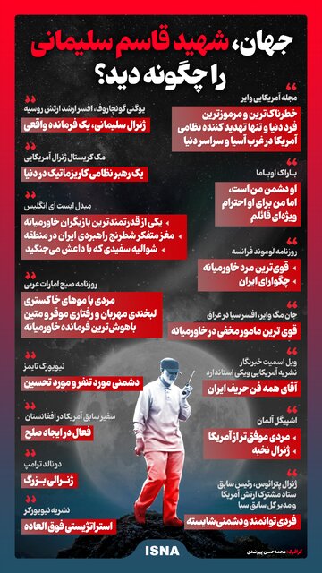 Infographic/ How did the world see martyr Qassem Soleimani?