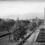 Historical photo of Mashakh Square in Tehran during the Pahlavi period