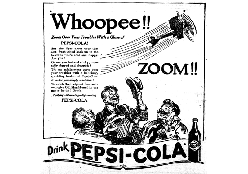 Pepsi newspaper advertisement in year 2; Photo Source: Pepsi-Cola Company