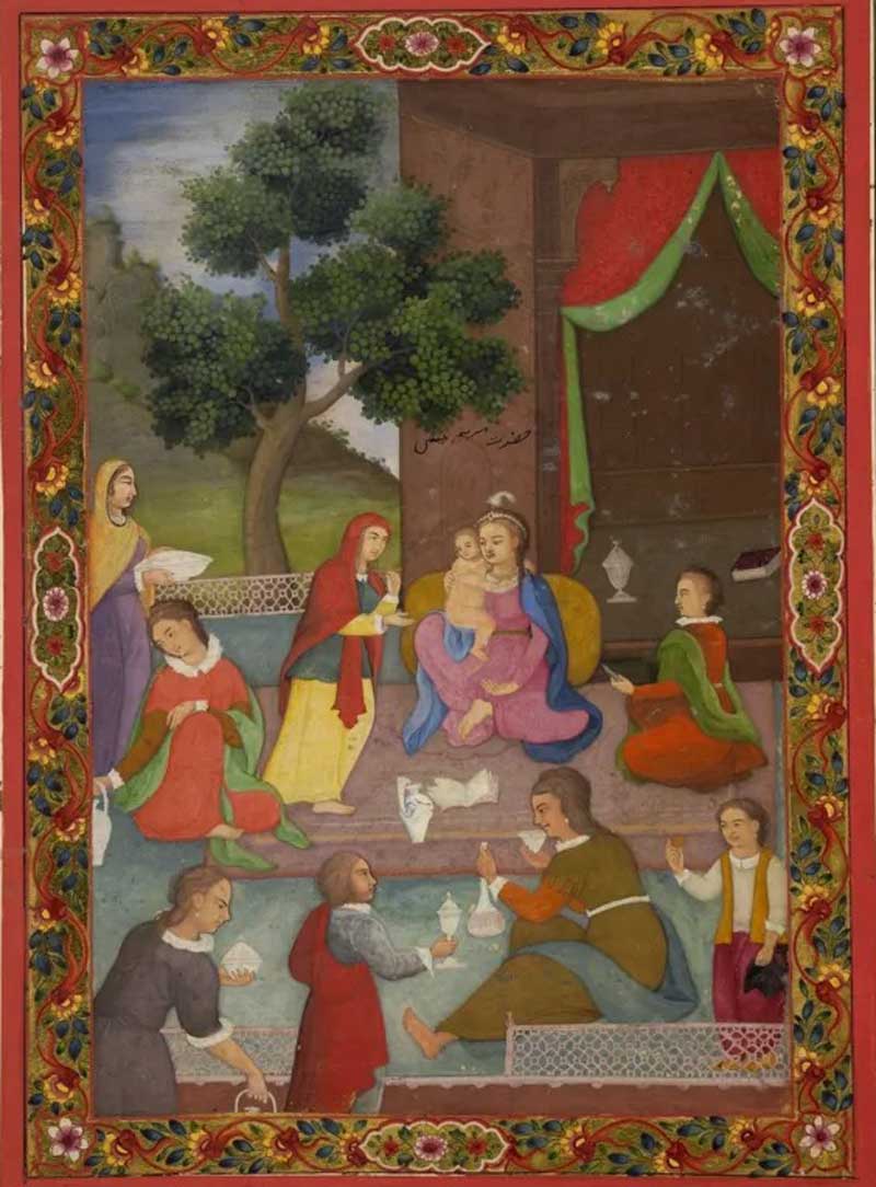 18th century Mughal style painting of the Virgin Mary in the British Museum; Image source: bbc; Artist Name: Unknown