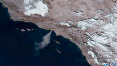 Scary satellite images of the fire in Los Angeles