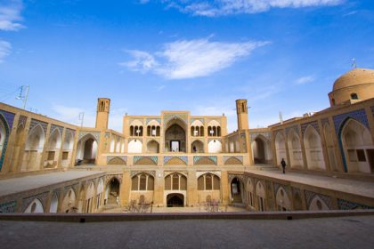 Panoramic photo of Agha Bozur Mosque and School in Kashan. Photo by Mustafa Mearaji