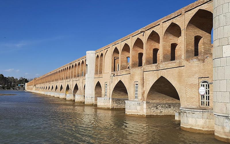 Zayandeh Road in thirty-three bridges, photo source: Google Map, photographer: Alireza Bostanchi