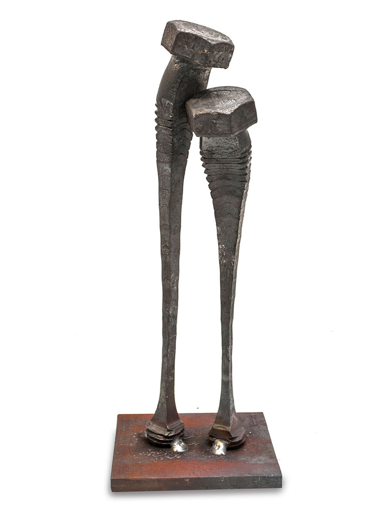 Statue of two nails standing side by side
