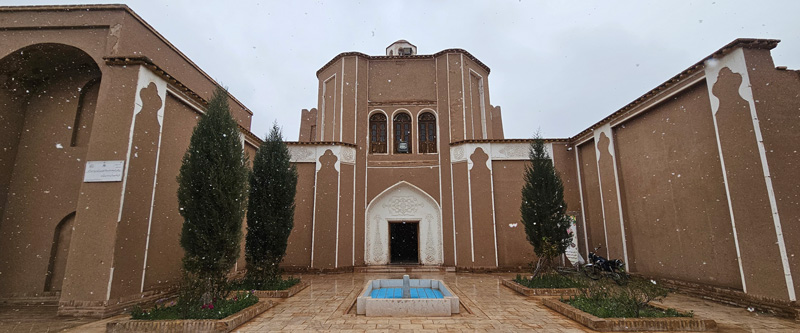 The snowy landscape of Haj Ali Agha's house. Photo by Deputy Siamak