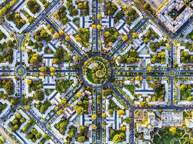 Aerial Photo of Park in America