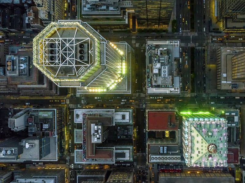 Aerial photo of New York City buildings 
