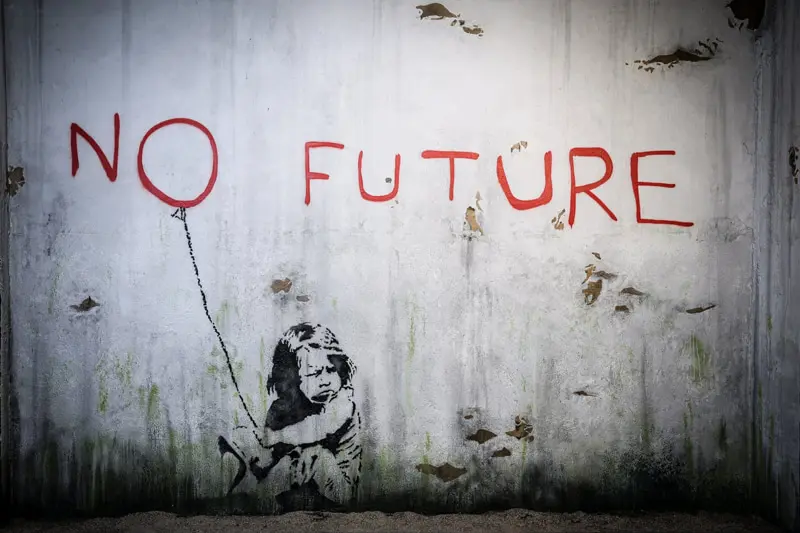Painting an unknown future of children; Banksy's effect