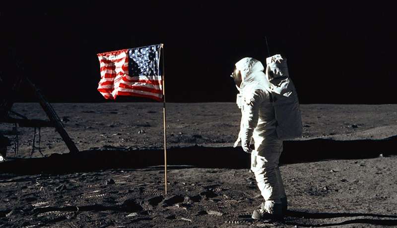 Flag on the Moon, Photo Source: Rmg.co.uk, Photographer: Unknown