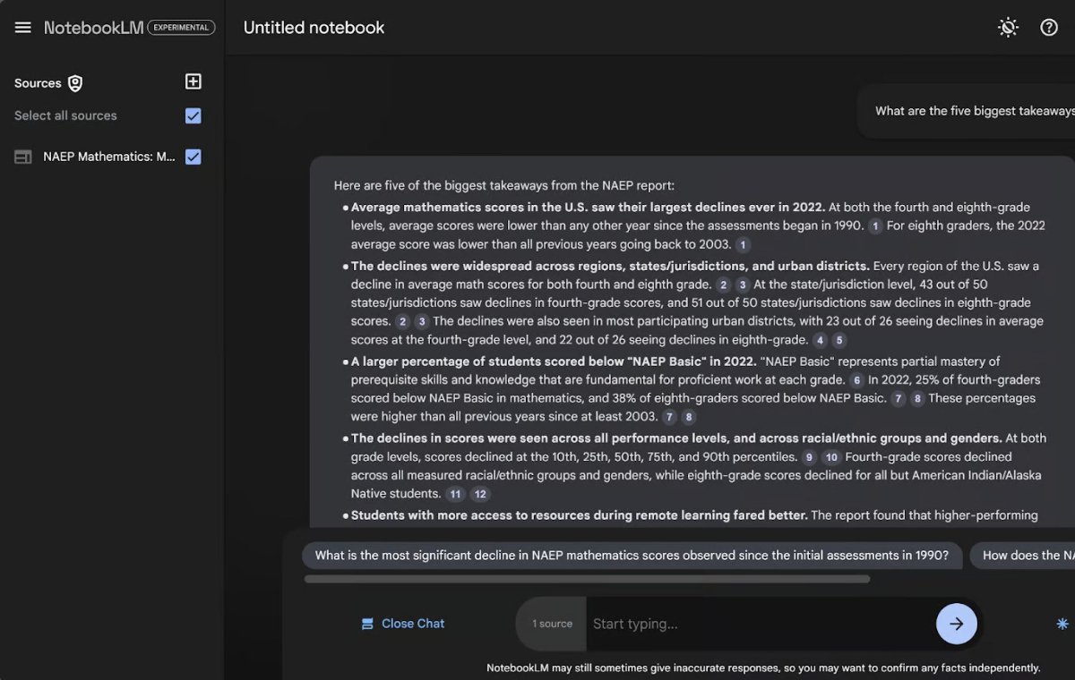 Asking questions from the LM notebook