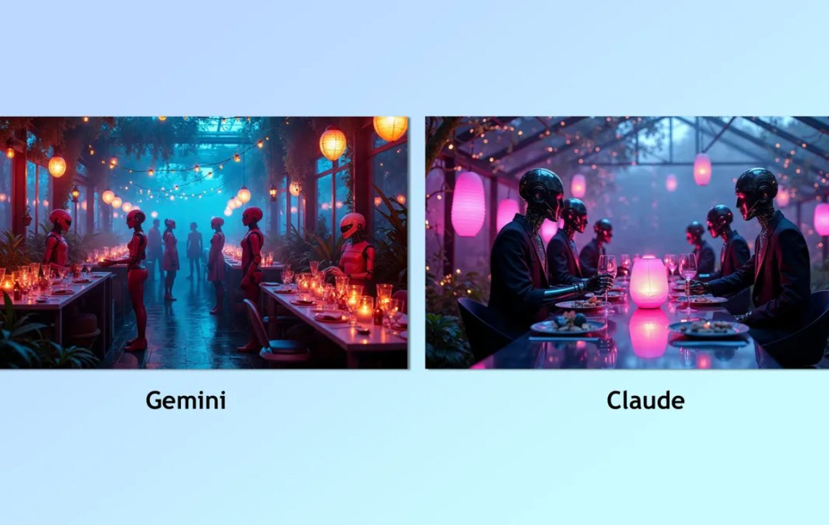 Comparison of Gemini and Claude Artificial Intelligence in Production of Picture Production