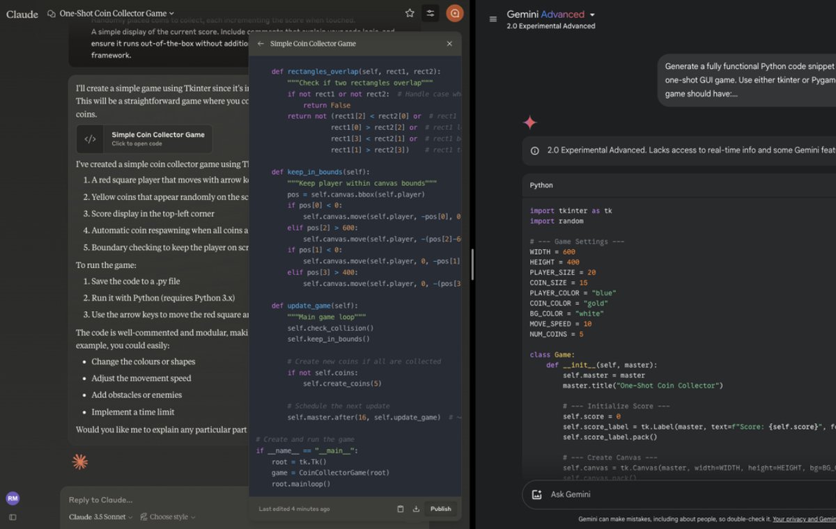 Comparison of artificial intelligence in coding