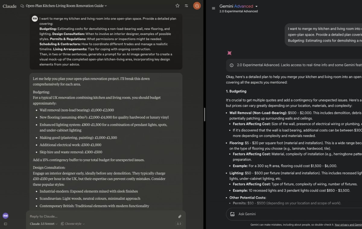 Planning power compared to Gemini and Claude