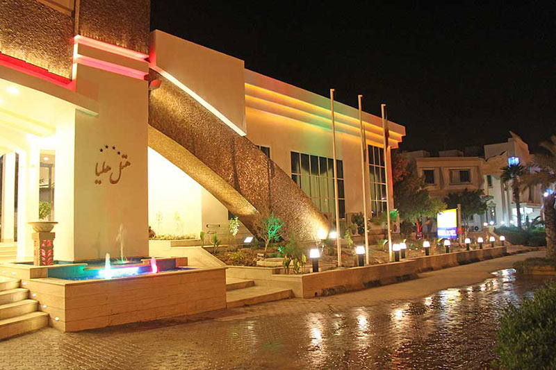 Helia Kish Hotel at Night, Photo Source: Google Map; Photographer: reza masaeli