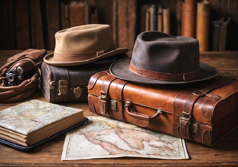 The luggage of the leather travel; Photo Source: vecteezy.com; Photographer: curis.karlo761176