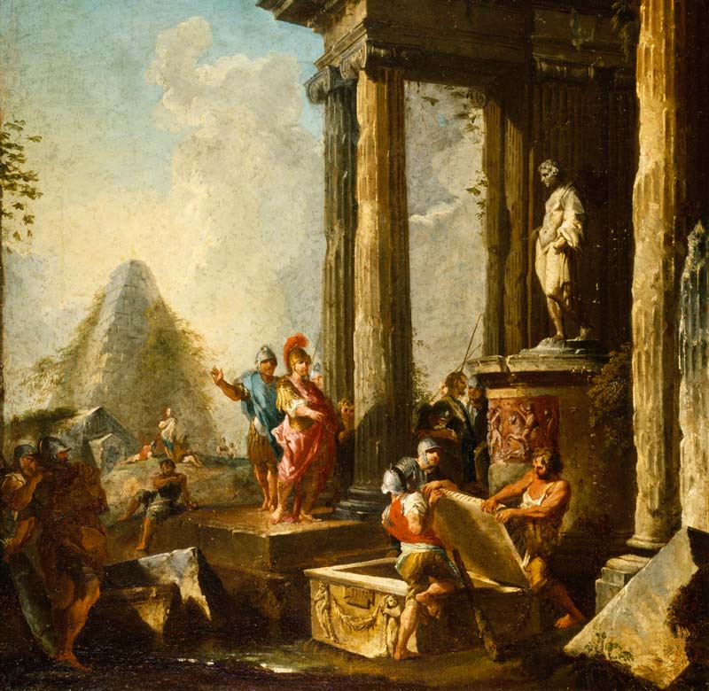 Alexander in Achilles' tomb; Photo Source: The Walters Art Museum, Photographer: Giovanni Paolo Panini