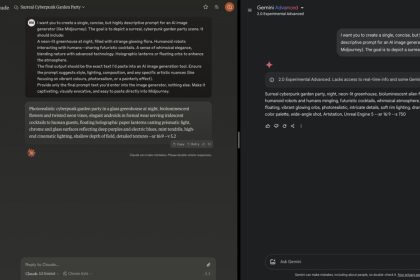 Comparison of Gemini and Claude in image production